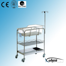 Cama del bebé del hospital del acero inoxidable, cama infantil (D-14)